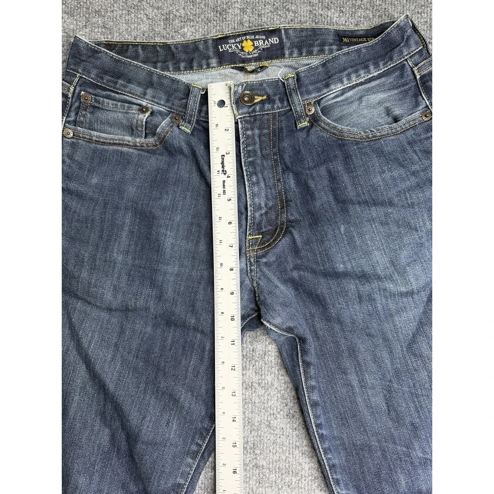 Lucky Brand Jeans Mens 30x32 Blue 361 Vintage Straight Leg Denim Dark Wash